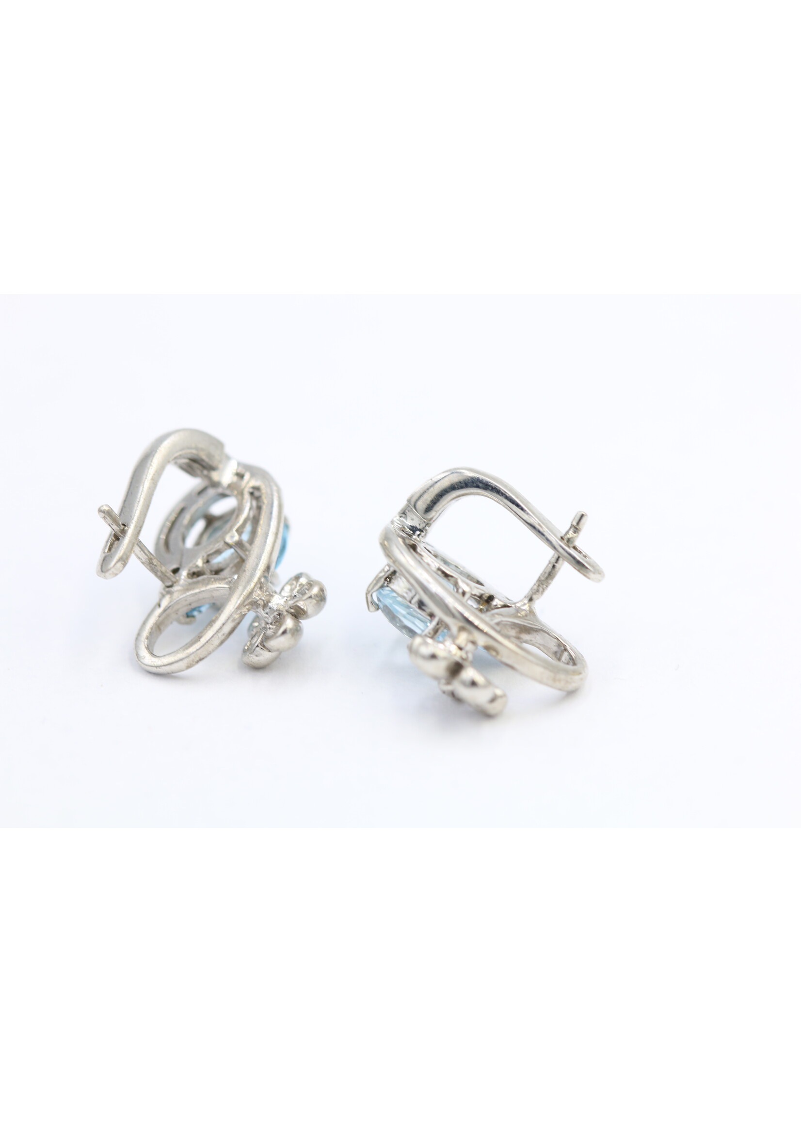 Silver 925 Earrings with Blue Topaz