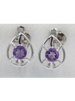 Boucles d'oreilles avec Améthystes