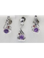 set with Garnet and Amethysts