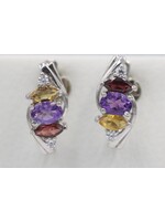 Boucles d'oreilles avec pierres précieuses