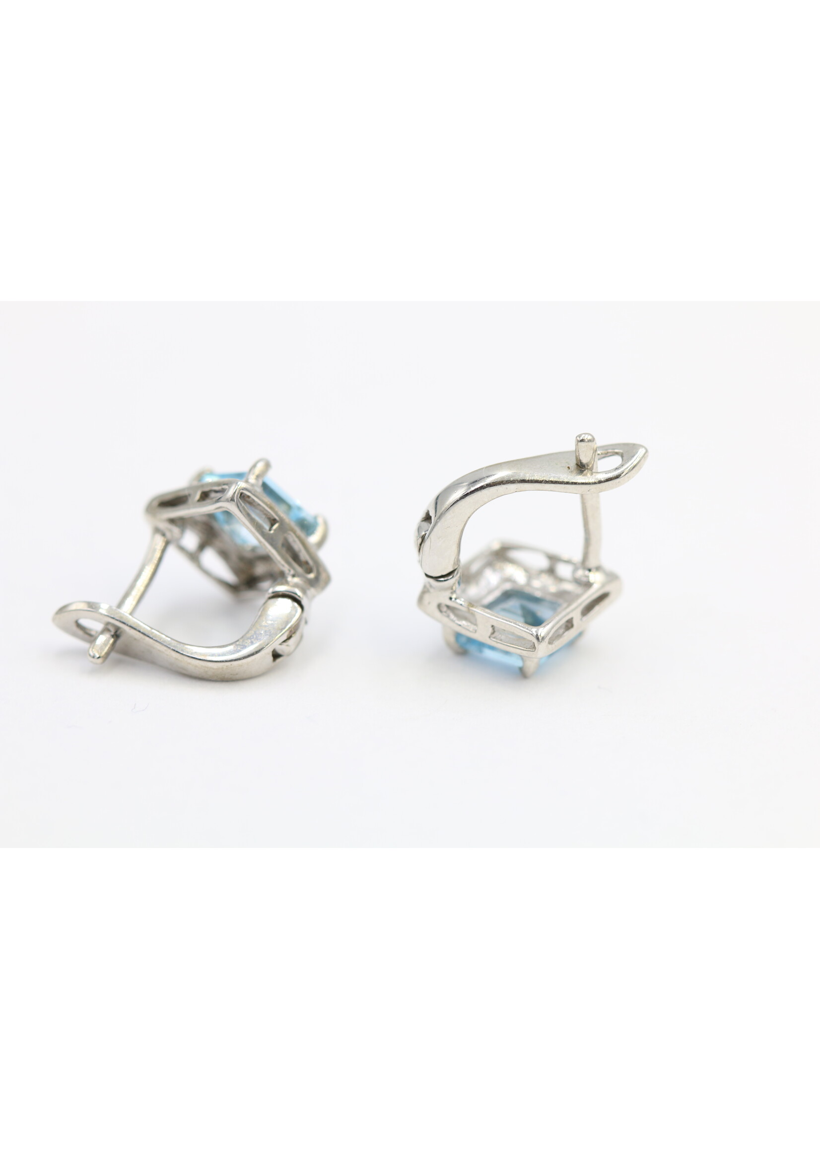 Silver 925 Earrings with Blue Topaz