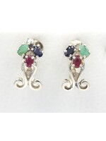 Boucles d'oreilles avec pierres précieuses