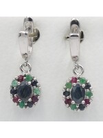 Boucles d'oreilles avec pierres précieuses