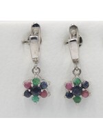 Boucles d'oreilles avec pierres précieuses