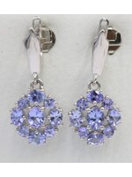 Earrings with Tanzanites