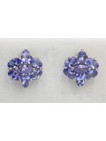 Boucles d'oreilles avec Tanzanites