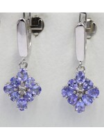 Earrings with Tanzanites