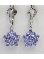 Earrings with Tanzanites