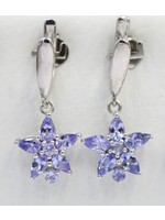 Earrings with Tanzanites