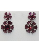 Boucles d'oreilles avec Rhodolites