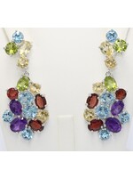 Boucles d'oreilles avec pierres précieuses