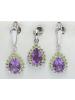set with Peridot and Amethysts