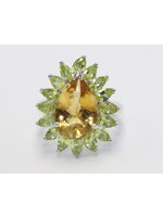 Ring  met Citrien en Peridots