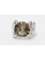 Bague avec Quartz Fumé