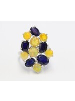 Ring with Opal and Sapphires