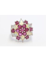 Ring with Opal and Rubies