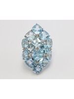 Bague avec Topaze Bleue