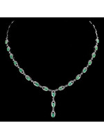 Necklace set with natural emeralds