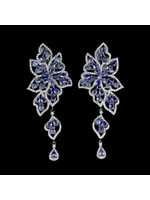 Earrings with Tanzanites