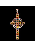 Pendant with multi color Sapphires