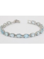 Armband bezet met natuurlijke Blauwe Topaas
