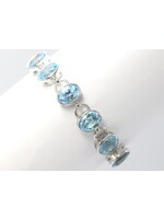 Bracciale con topazio azzurro naturale