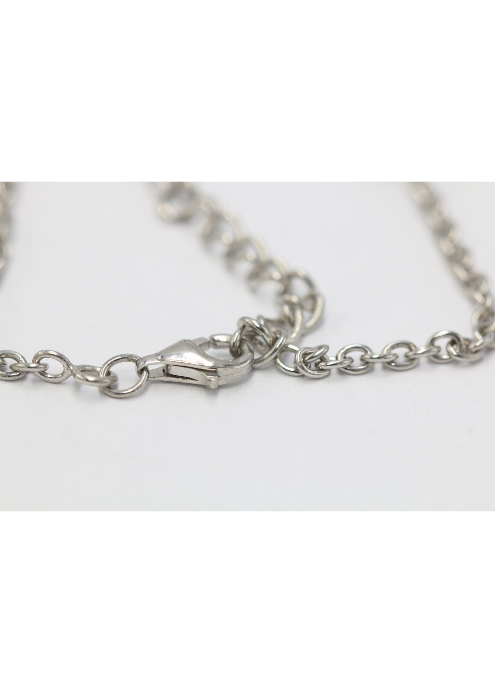 925 gerhodineerd zilveren Armband bezet met natuurlijke Smaragd en Rhodolieten