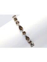 Bracelet serti de Quartz Fumé naturel
