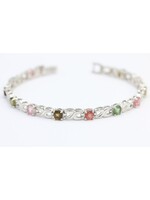 Bracelet with multi-colored Tourmalines