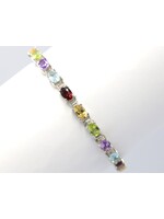 Armband met Amethist,Granaat,Peridot,Topaas en Citrienen