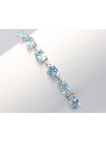 Armband bezet met natuurlijke Blauwe Topaas