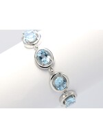 Armband bezet met natuurlijke Blauwe Topaas