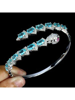 Bracciale con Apatiti Blu e Cubic Zirconia