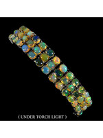 Bracciale in argento con opali naturali