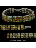 Bracelet set with natural Opals