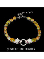 Bracelet set with natural Opals