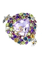 Bracelet with Amethyst, Citrine, Peridot, Topaz and Rhodolites