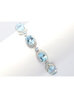 Bracelet serti de Topaze Bleue naturelle