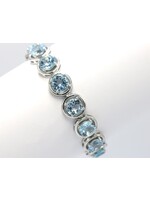 Bracelet serti de Topaze Bleue naturelle -