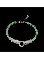 Bracelet with emeralds