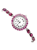 watch with rhodolites