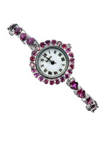 watch with rhodolites