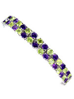 Bracelet with Peridots and Amethysts