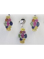 Set met Multi-Kleur Saffieren