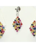 Set met Multi-Kleur Saffieren