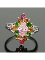 Ring with Multi-Color Tourmaline  -
