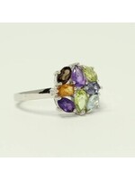 Ring bezet met multi-edelstenen