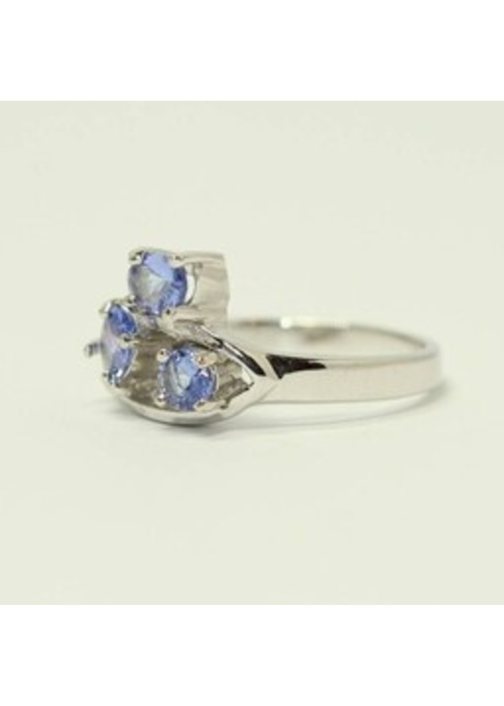 Anello in argento 925 rodiato set con Tanzanieten naturale