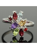 Ring bezet met multi-edelstenen