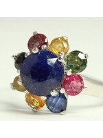 Ring met Multi-kleur Saffieren